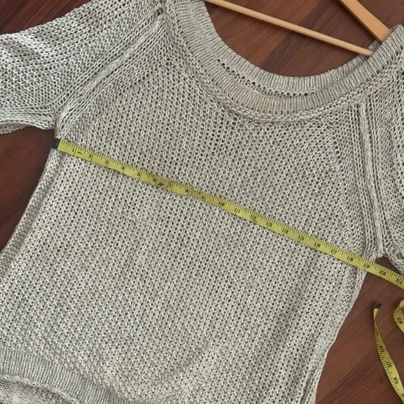 Free People Heather Gray Knit Sweater - Picture 3 of 12